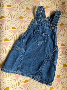 Old Navy Light Blue Denim Overalls with Gold Stitching